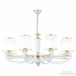 Подвесная люстра Arte Milano Florentia-2457 302457/8 Wh/Gd (220V, на цепи)