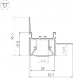 Профиль FOLED-WALL-3000 (Arlight, Алюминий) 044857
