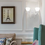 Бра с выключателем Arte Milano AM342837 342837/2W WT+SL (220V)