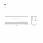 Уличный встраиваемый линейный светильник светодиодный ART-LUMILINE-3351-1000-24W Warm3000 (SL, 120 deg, 24V) (Arlight, IP67 Металл, 3 года) 027994