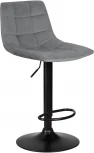 Стул барный DOBRIN TAILOR BLACK (серый велюр (MJ9-75)) 5017_BlackBase-LM BLACK, цвет сиденья серый (MJ9-75), основания черный