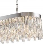 Подвесная люстра большая Indigo Anna V000387 (220V, хрусталь, на цепи)