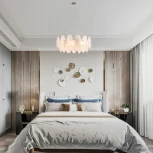 Подвесная люстра Arte Milano AM-4653 4653.D550.H240.E14.6 Ni (220V, на тросе, перо)