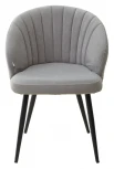 Стул Зефир Teddy 024 Серый, велюр / черный каркас
