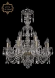 Подвесная люстра Art Classic 11.11 11.11.8+4.195.XL-67.Br.Sp (220V, хрусталь, на цепи, подсвечник, свеча)