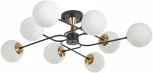 Потолочная люстра на штанге Arte Milano Neapolis-76808 276808/8 BK/GD (220V, шар)