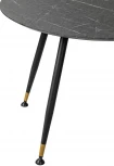 Стол R-Home Месси d860 мрамор графит со скосом