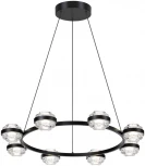 Подвесной светильник каскадный Odeon Light Klot 5031/50L черный/металл/акрил LED 50W 4000K 4310лм (220V, на проводе, круглые)