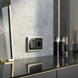 Рамка на 2 поста Baguette (черный/латунь) Werkel W0022852 (a060240)