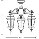 Потолочный светильник уличный Oasis Light ASTORIA 2 91470LA/3 cover Gb (220V, IP44)