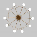 Подвесная люстра Eurosvet Ragno 90030/10 LED золото (220V, на проводе, шарики)