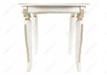 Стол Woodville Romeo молочный патина / патина золото 438325