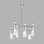 Потолочная люстра на штанге Lumion Emily 8268/6 хром/белый/прозрачный, металл/керамика/стекло Е14 6*40W 220V
