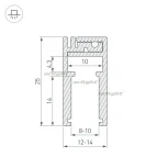 Профиль KLUS-GLASS-810-2000 ANOD (Алюминий) 019191 Arlight