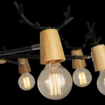 Потолочная люстра на штанге Loft IT Sven 10024/8 Black (220V, рога)