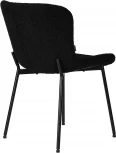 Стул обеденный Dobrin MILO (черные ножки, черный букле (UF992-12))
