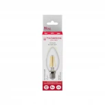 Лампочка светодиодная филаментная прозрачная свеча E14 9W Thomson Candle TH-B2069