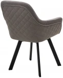 Стул JET 360 град. поворот. B22 Серый, велюр / черный каркас, М-City