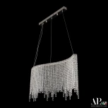 Подвесная люстра светодиодная APL LED Sicilia SH07.80.B.Ni.4000 (220V, хрусталь, на тросе)