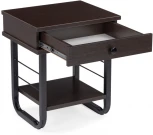 Прикроватная тумба Woodville Малгома черная / венге 511607