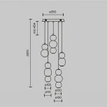 Подвесной светильник Maytoni Drop MOD273PL-L80CH3K (LED, 220V, на проводе, шарики, круглые)