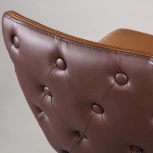 Стул Lucas, экокожа коричневый, золотистый декор на ножках Top Concept LUCAS 2000000000299