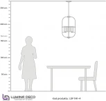 Подвесная люстра Lumina Deco LDP 1141-4 BK+MD