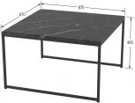 Стол журнальный Овер черный мрамор/черный от фабрики Mebelik