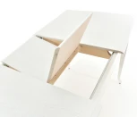 Стол Кабриоль, Эмаль белая/Патина серебро, Аврора