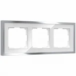 Рамка на 3 поста Baguette (белый/серебро) Werkel W0032850 (a060232)