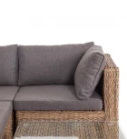 Трансформирующаяся лаунж-зона из искусственного ротанга (гиацинт), цвет соломенный 4SIS Лунго LS5O1T1-7-SET TW