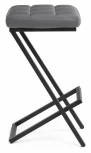 Полубарный стул Woodville Амаури темно-серый / черный матовый 507433