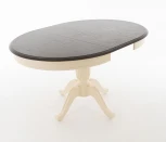 Стол Леонардо D100, Слоновая кость/Темный орех, Аврора