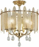 Потолочная люстра хрустальная на штанге Arte Milano Sorrento-4309 374309/5/80/380 GD (220V)