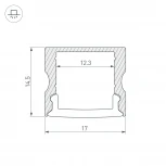 Профиль ARH-LINE-2315-2000 ANOD (Arlight, Алюминий) 036331