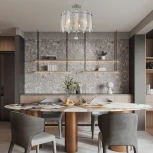 Потолочная люстра хрустальная на штанге Arte Milano Sorrento-3309 373309/5/80/380 CR (220V)