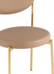 Стул Барбара NEW экокожа бежевая золотые ножки