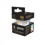 Лампочка светодиодная GU10 5 Вт 410 lm 2700K теплое белое свечение Gauss 101506105