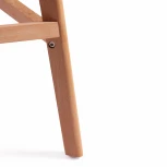 Стул TULIP SOFT BAR (mod. 75) светло-серый (HLR19)/натуральный (вельвет/дерево)