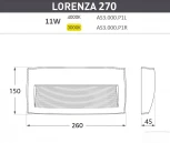 Настенный светильник уличный Fumagalli Lorenza AS3.000.000.AXP1L (220V, IP55)