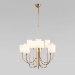 Подвесная люстра Wi-Fi Eurosvet Abbey 60164/10 латунь (220V, управление смартфоном, голосовое управление, умный дом - Minimir Home, Алиса, Маруся, Салют, на цепи)