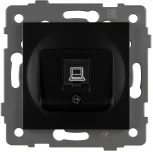 Механизм компьютерной розетки SCT-MPC1-PL-BK-V (RJ-45, CAT6) (Arlight) 049847