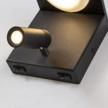 Настенный светильник для чтения с usb-портом Favourite Twin 4064-2W (LED, 220V, выключатель)