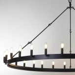 Подвесная большая люстра Citilux Смитсон CL470130 (220V, на цепи, свеча, круглые, под старину, кольцо)