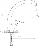 Смеситель Rush Yell YE5735-22 для кухонной мойки