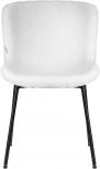 Стул обеденный Dobrin MILO (черные ножки, белый букле (UF992-01))