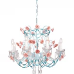 Подвесная люстра Fiori di rose 186.8 Lucia Tucci (220V, на цепи, подсвечник, свеча, цветы, ветки, розы)