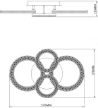 Потолочная люстра Escada Alunit 10281/4LED 126Вт, металл/акрил, белый (регулировка яркости, 220V, пульт управления)