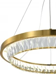 Подвесной светильник (12045/1P Brass) Indigo Riva V000102L (LED, 220V, хрусталь, на тросе, кольцо)