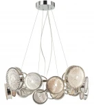 Подвесная люстра Odeon Light Caramella 5416/95L хром/разноцветный/металл/стекло LED 95W 4000K 6400lm (220V, на тросе, круглые)